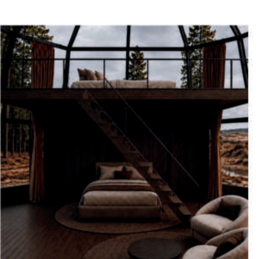 The stair to the second level in a SkyLodge 8 Avangarde