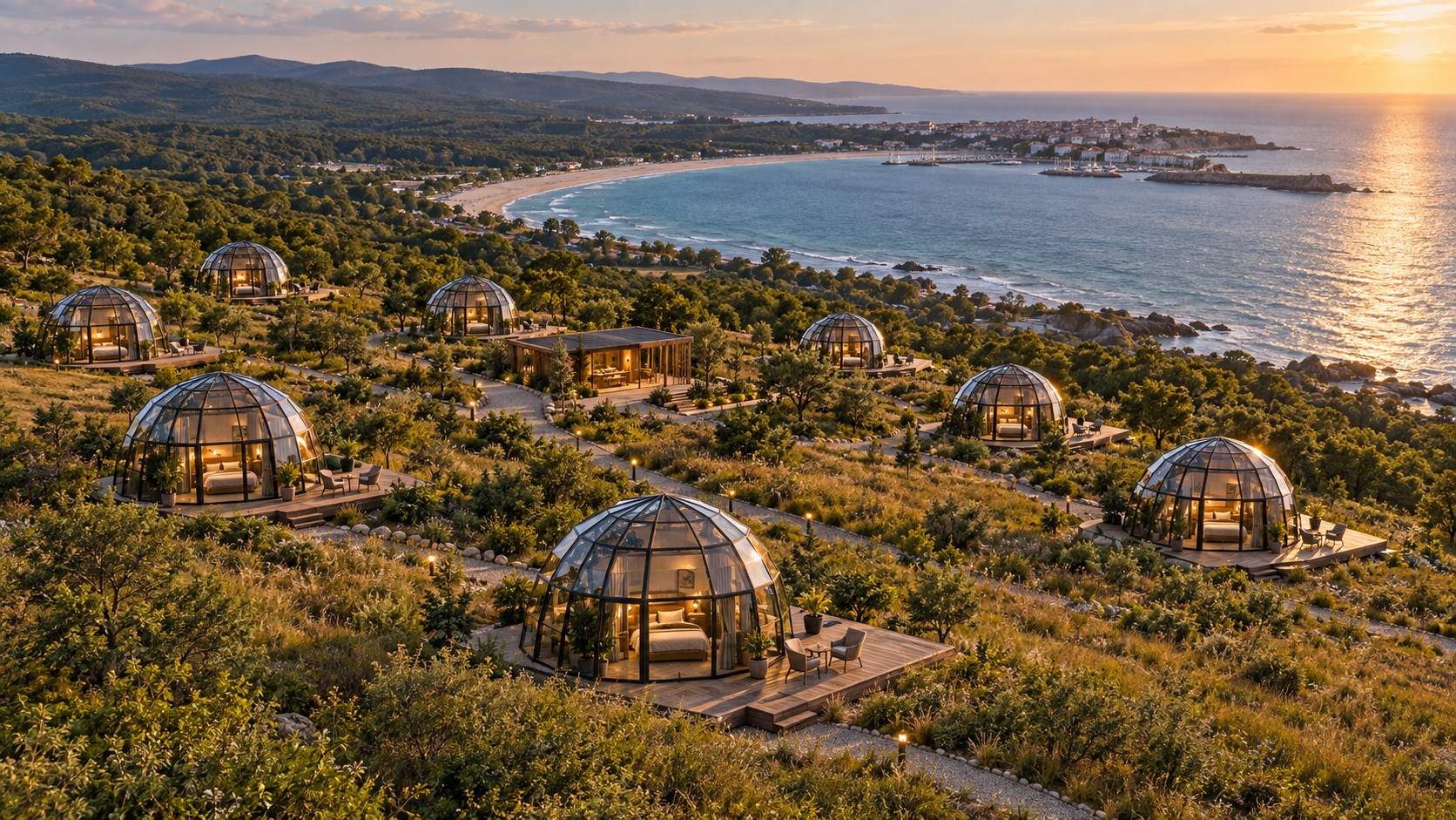 Un chilometro dalla spiaggia, dieci cupole, dieci anni