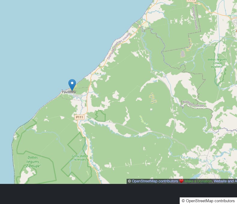 Pāvilosta, côte de Courlande